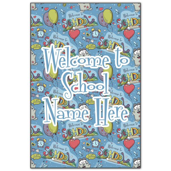 Custom Welcome to School Wood Print - 20x30 (Personalized)