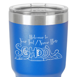 Welcome to School 30 oz Stainless Steel Tumbler - Royal Blue - Single-Sided (Personalized)