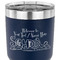 Welcome to School 30 oz Stainless Steel Ringneck Tumbler - Navy - CLOSE UP