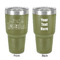 Welcome to School 30 oz Stainless Steel Ringneck Tumbler - Olive - Double Sided - Front & Back