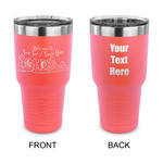 Welcome to School 30 oz Stainless Steel Tumbler - Coral - Double Sided (Personalized)