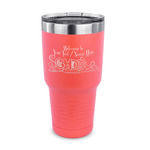 Welcome to School 30 oz Stainless Steel Tumbler - Coral - Single Sided (Personalized)