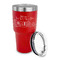 Welcome to School 30 oz Stainless Steel Ringneck Tumblers - Red - LID OFF