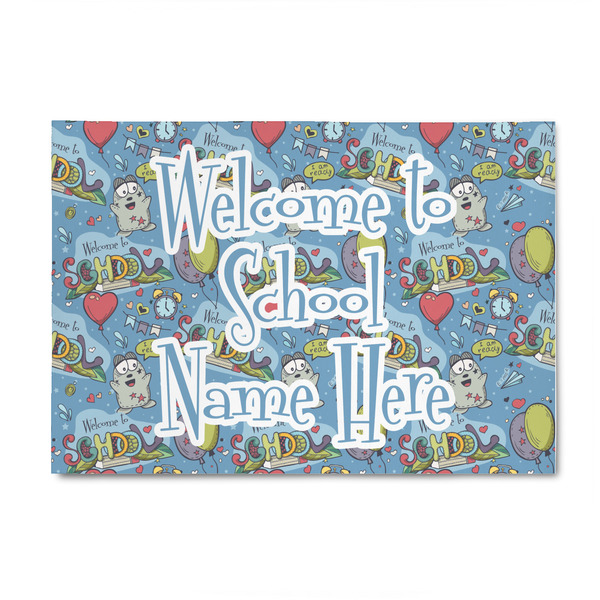 Custom Welcome to School 4' x 6' Patio Rug (Personalized)