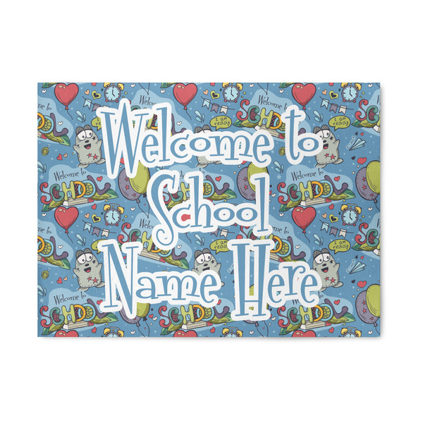 Custom Welcome to School 5' x 7' Patio Rug (Personalized)