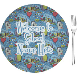 Welcome to School 8" Glass Appetizer / Dessert Plates - Single or Set (Personalized)