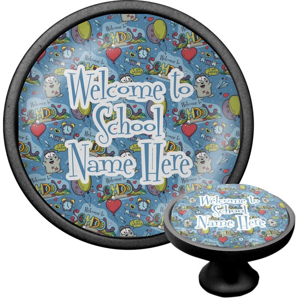 Custom Welcome to School Cabinet Knob (Black) (Personalized)