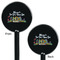 Welcome to School Black Plastic 5.5" Stir Stick - Double Sided - Round - Front & Back