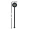 Welcome to School Black Plastic 5.5" Stir Stick - Round - Dimensions