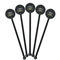 Welcome to School Black Plastic 5.5" Stir Stick - Round - Fan View