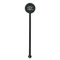 Welcome to School Black Plastic 5.5" Stir Stick - Round - Single Stick