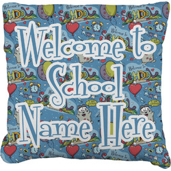 Welcome to School Faux-Linen Throw Pillow 18" (Personalized)