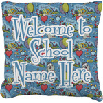 Welcome to School Faux-Linen Throw Pillow 26" (Personalized)