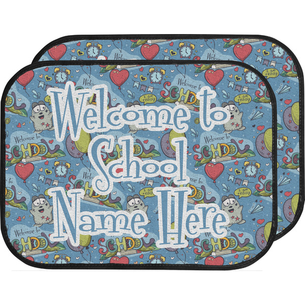 Custom Welcome to School Car Floor Mats (Back Seat) (Personalized)