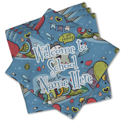 Welcome to School Cloth Cocktail Napkins - Set of 4 w/ Name or Text