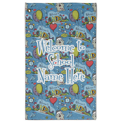Welcome to School Golf Towel - Poly-Cotton Blend - Large w/ Name or Text