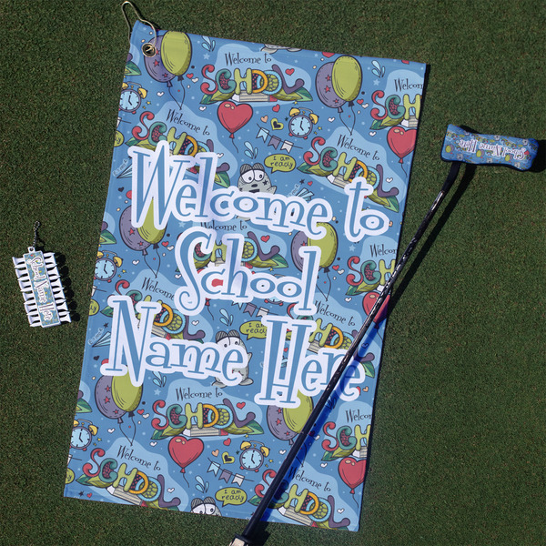 Custom Welcome to School Golf Towel Gift Set (Personalized)