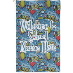 Welcome to School Golf Towel - Poly-Cotton Blend - Small w/ Name or Text