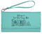 Welcome to School Ladies Wallet - Leather - Teal - Front View