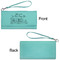 Welcome to School Ladies Wallets - Faux Leather - Teal - Front & Back View