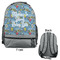 Welcome to School Large Backpack - Gray - Front & Back View