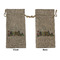 Welcome to School Large Burlap Gift Bags - Front & Back