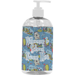 Welcome to School Plastic Soap / Lotion Dispenser (16 oz - Large - White) (Personalized)