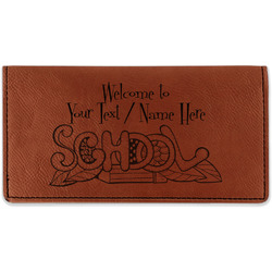 Welcome to School Leatherette Checkbook Holder - Single Sided (Personalized)