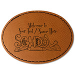 Welcome to School Faux Leather Iron On Patch - Oval (Personalized)