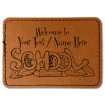 Welcome to School Faux Leather Iron On Patch - Rectangle (Personalized)