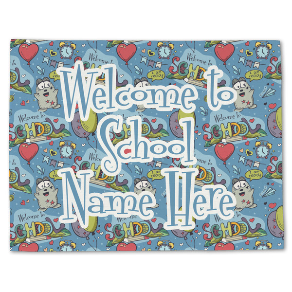 Custom Welcome to School Single-Sided Linen Placemat - Single w/ Name or Text