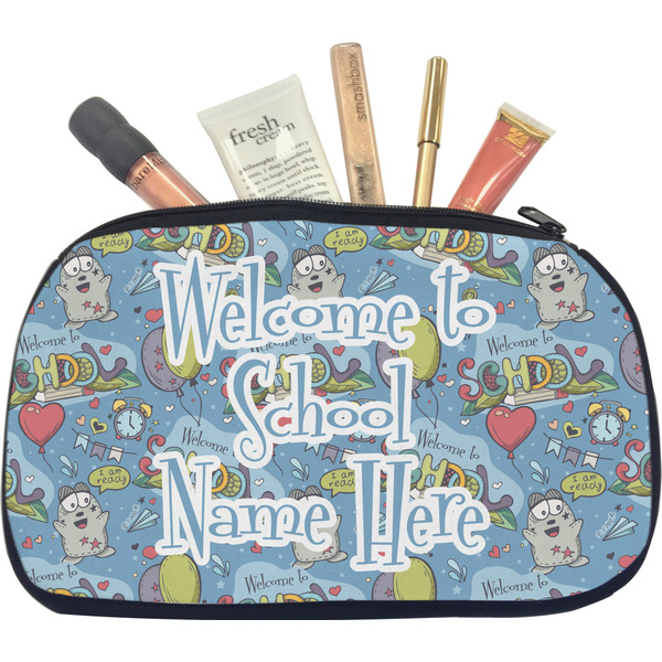 Custom Welcome to School Makeup / Cosmetic Bag - Medium (Personalized)