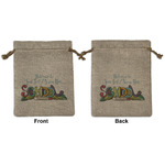 Welcome to School Medium Burlap Gift Bag - Front & Back (Personalized)