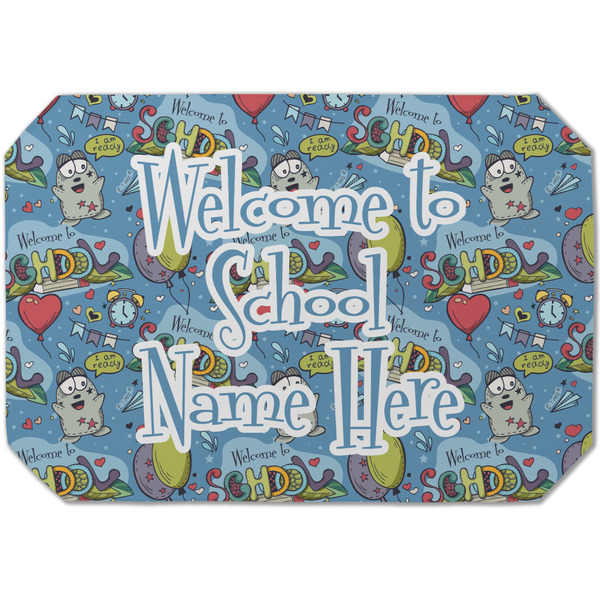 Custom Welcome to School Dining Table Mat - Octagon (Single-Sided) w/ Name or Text