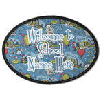 Welcome to School Iron On Oval Patch w/ Name or Text