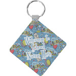 Welcome to School Diamond Plastic Keychain w/ Name or Text