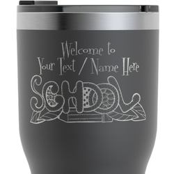 Welcome to School RTIC Tumbler - Black - Engraved Front & Back (Personalized)