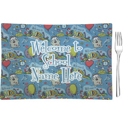 Welcome to School Glass Rectangular Appetizer / Dessert Plate (Personalized)