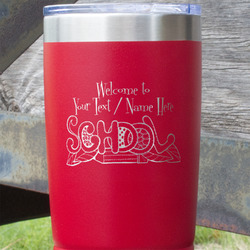 Welcome to School 20 oz Stainless Steel Tumbler - Red - Double Sided (Personalized)
