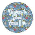 Welcome to School 5' Round Indoor Area Rug (Personalized)