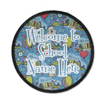 Welcome to School Iron On Round Patch w/ Name or Text