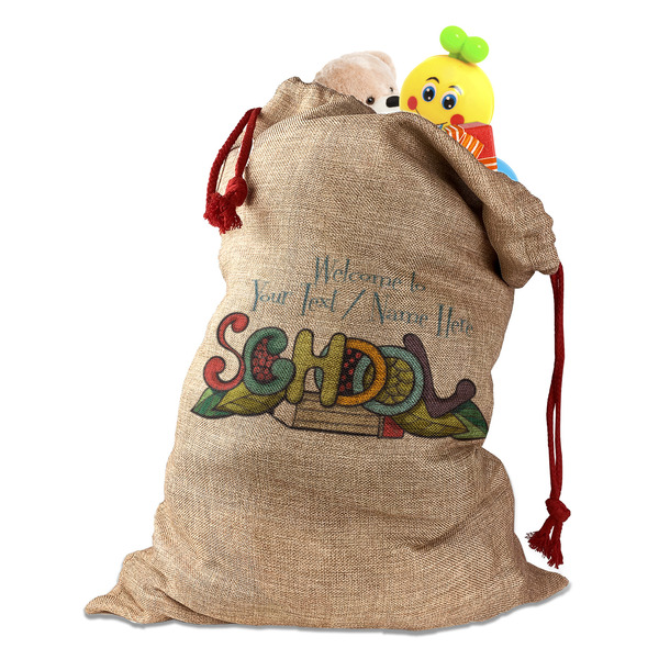 Custom Welcome to School Santa Sack (Personalized)