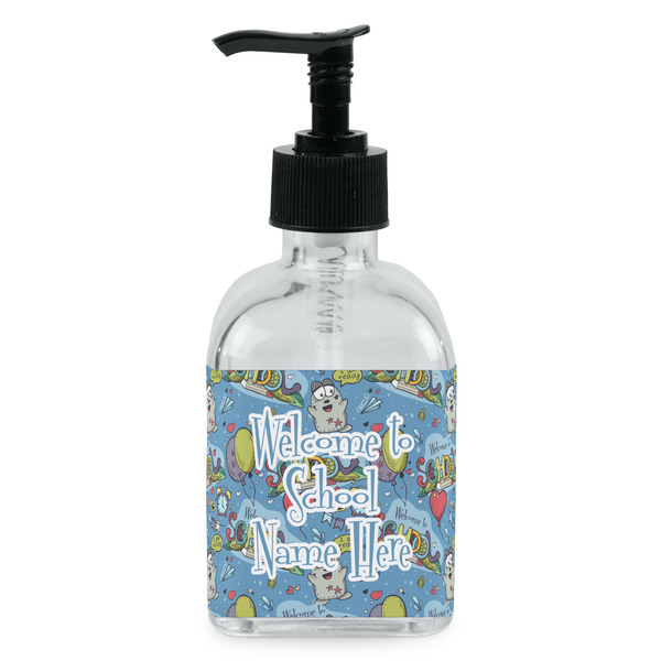 Custom Welcome to School Glass Soap & Lotion Bottle - Single Bottle (Personalized)