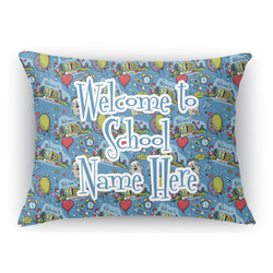 Welcome to School Rectangular Throw Pillow Case - 12"x18" (Personalized)