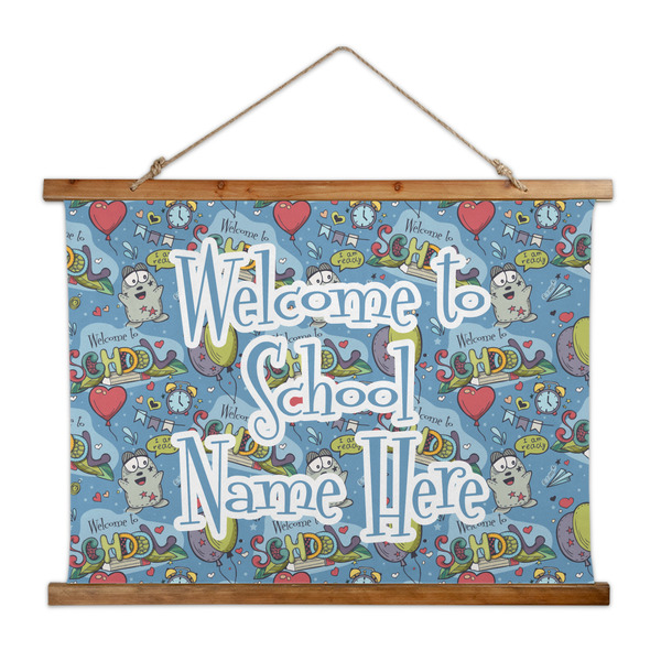 Custom Welcome to School Wall Hanging Tapestry - Wide (Personalized)