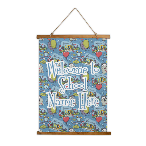 Custom Welcome to School Wall Hanging Tapestry - Tall (Personalized)