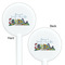 Welcome to School White Plastic 5.5" Stir Stick - Double Sided - Round - Front & Back