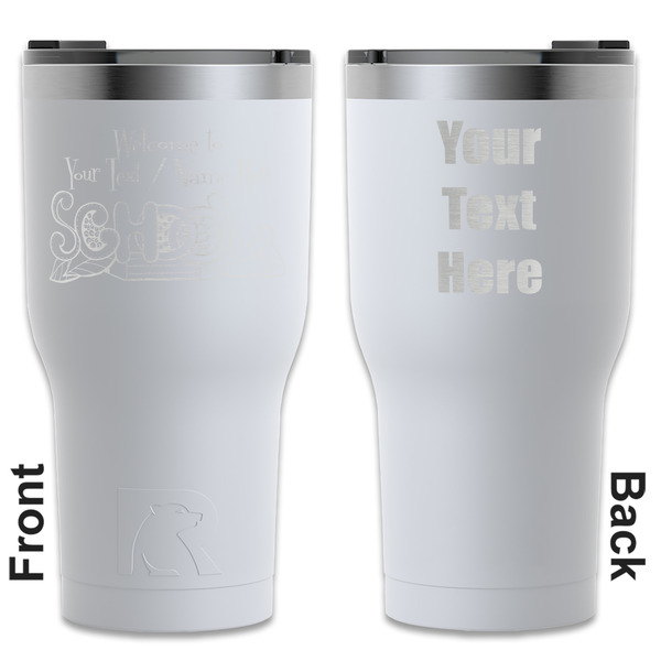 Custom Welcome to School RTIC Tumbler - White - Engraved Front & Back (Personalized)