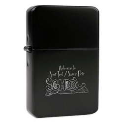 Welcome to School Windproof Lighter - Black - Single Sided (Personalized)