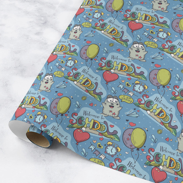 Custom Welcome to School Wrapping Paper Roll - Medium - Matte